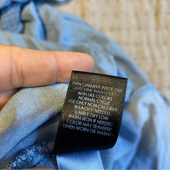 Torrid Blue Chambray Off-Shoulder Smocked Skater Dress - Picture 7 of 7